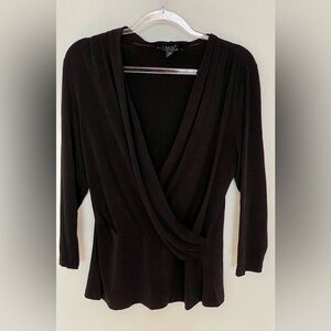 Laundry by Shelli Segal for LE TOTE Black V-Neck Sweater